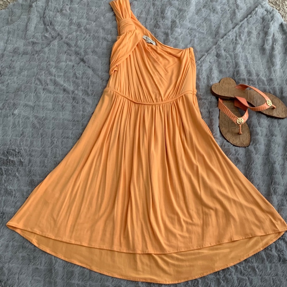 BCBG Generation One-Shoulder Knot Dress